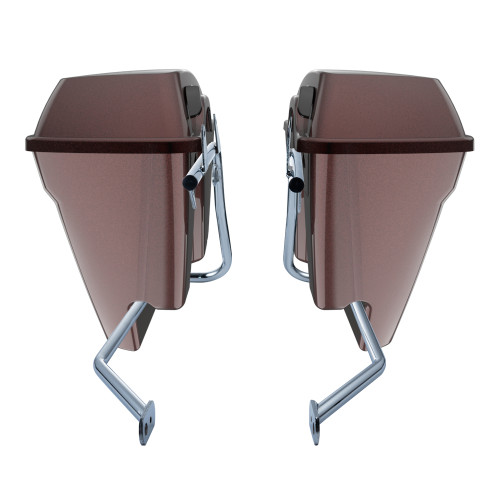Merlot Sunglo Stretched Saddlebag Conversion Kit w/ Latch Hardware for '84-'17 Softail