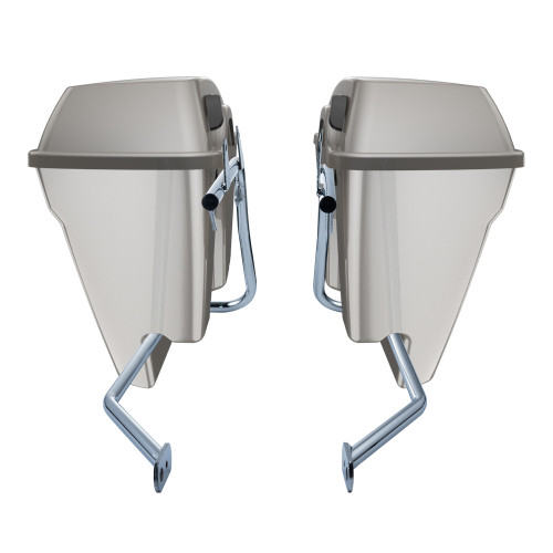 Pewter Pearl Stretched Saddlebag Conversion Kit w/ Latch Hardware for '84-'17 Softail