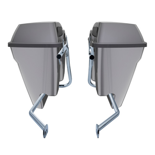 Smoke Gray Stretched Saddlebag Conversion Kit w/ Latch Hardware for '84-'17 Softail