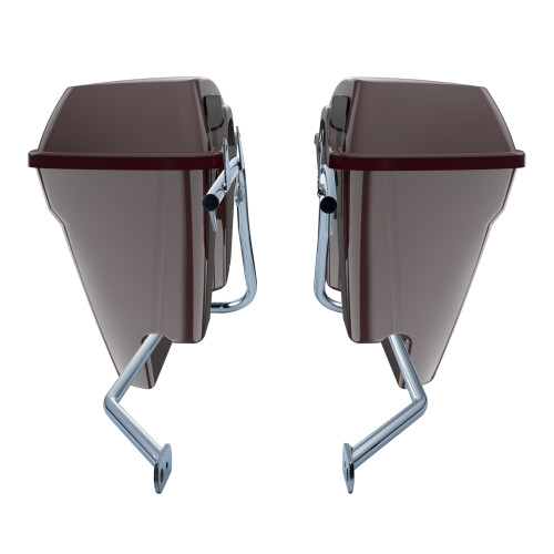 Billiard Burgundy Denim Stretched Saddlebag Conversion Kit w/ Latch Hardware for '84-'17 Softail