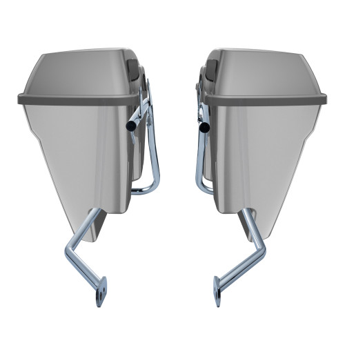 Charcoal Pearl Stretched Saddlebag Conversion Kit w/ Latch Hardware for '84-'17 Softail