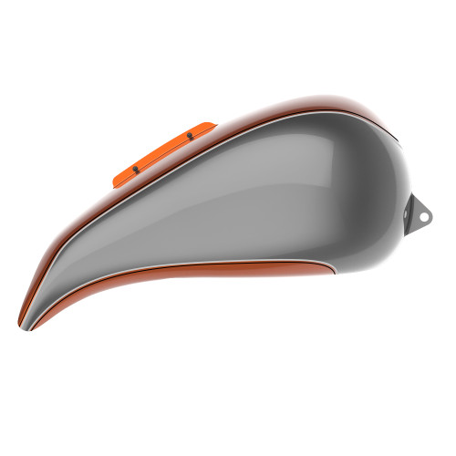 Amber Whiskey and Charcoal Pearl STRETCHED TANK COVER FOR HARLEY '09-'23 STREET GLIDE & ROAD GLIDE