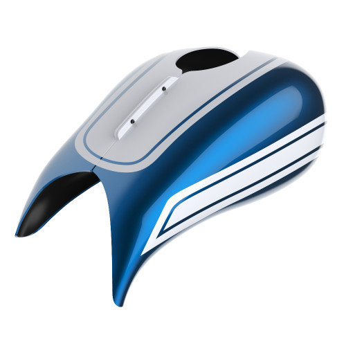 Advanblack Fast Johnnie Extended Stretched Tank Cover for Harley '09-'23 Street Glide & Road Glide