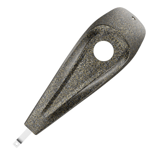 Advanblack Hard Candy Black Gold Flake Low-profile Tank Dash Console for '08-'20 Harley Street Glide and Road Glide