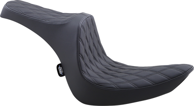 Drag Specialties #08021438 - Predator III Seat - Double Diamond - Black w/  Black Stitching - Softail '06-'17