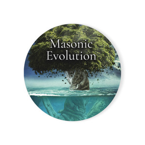 Masonic Evolution Cork Back Coaster