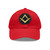 Masonic Red Cap with Leather Patch (Round)