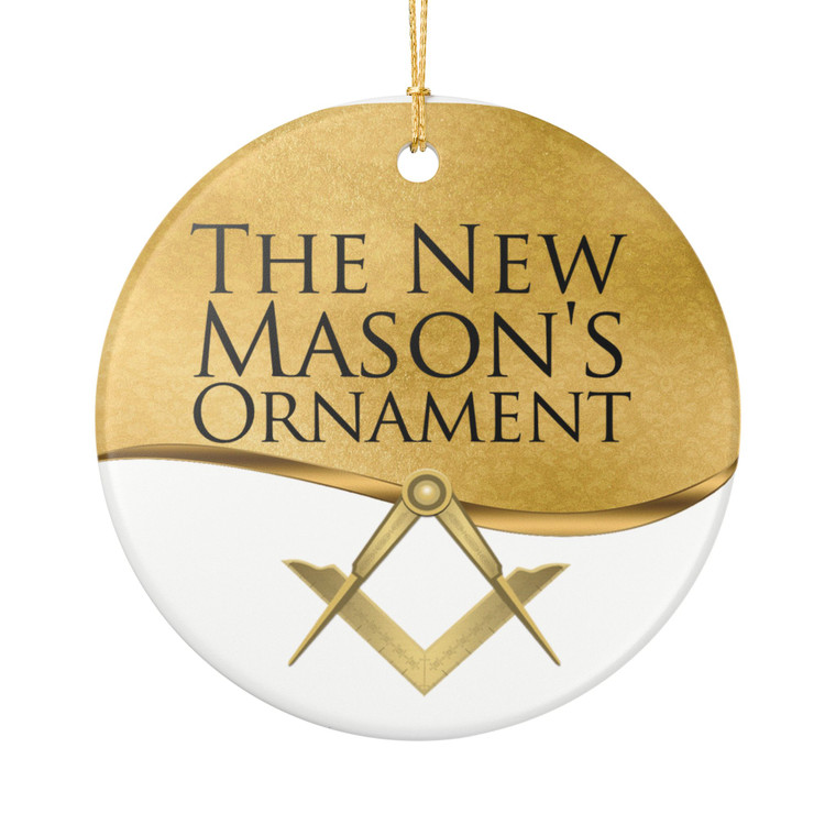The New Mason's White Ceramic Decoration Ornament, (1pc)