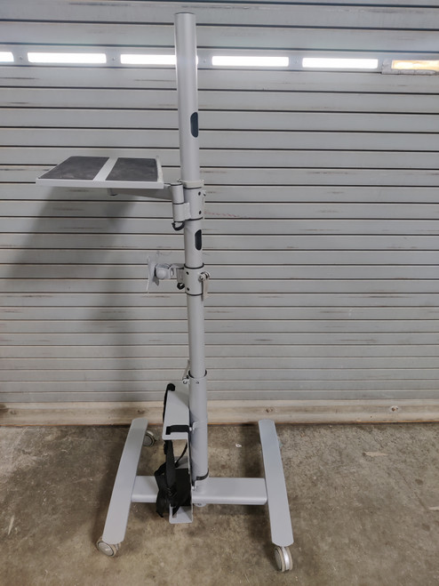 GLOBAL INDUSTRIAL MOBILE COMPUTER WORKSTATION: adjustable height (Used)