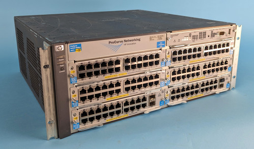 HP 5406ZL J8697A PROCURVE SWITCH: (2) j8702a, (2) j9534a, (2) j9536a, (2) j9306a (Used)