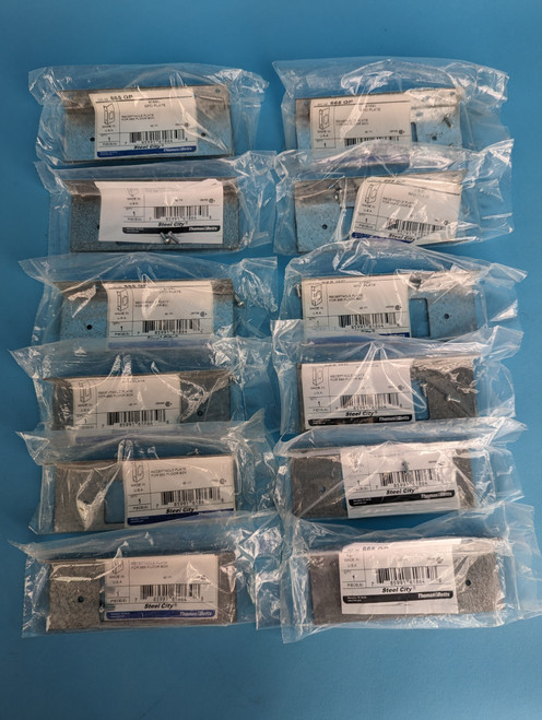 LOT OF 12 THOMAS & BETTS STEEL CITY 665-GP RECEPTACLE PLATE: steel, gfci (New)