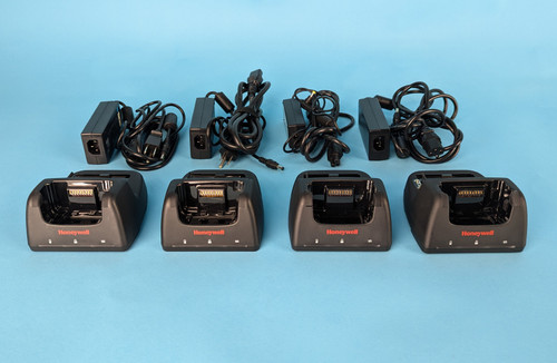 LOT OF 4 HONEYWELL 70E-HB CHARGING CRADLES: with power adapters (Used)