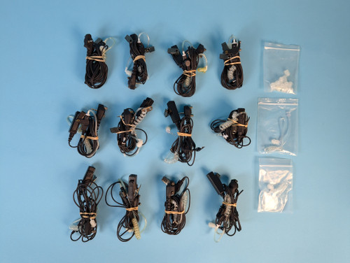 LOT OF 12 MAXIMALPOWER PTT HEADSET EARPIECES: for motorola vertex radios (Used)