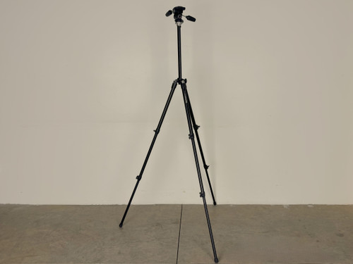MANFROTTO 055XDB TRIPOD & 804RC2 HEAD: adjustable, metal, black (Used)