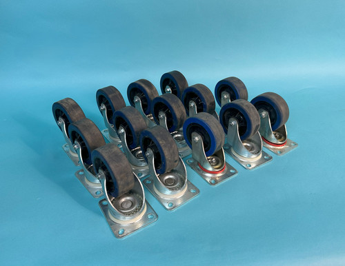 LOT OF 14 SICASE CASTERS: 4”, 100x36 (Used)
