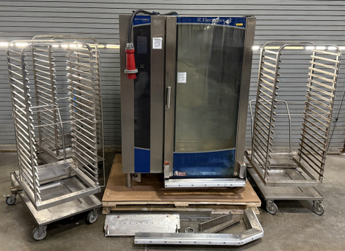 ELECTROLUX AOS202ETV1 COMBI OVEN: air-o-stream, touchline, rack trolleys (Used)