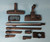 LOT OF 10 MIELE S-SERIES VACUUM ATTACHMENTS: wand, crevice nozzle, brush (Used)