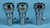 LOT OF 3 SLOAN ACT-11 SHOWER HEADS: 2.5gpm, chrome (Used)