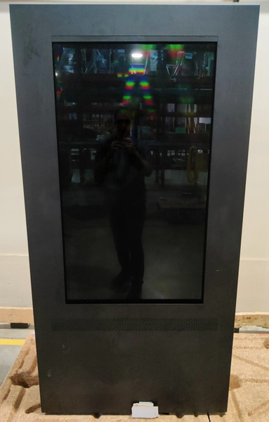 PEERLESS XHB552 OUTDOOR KIOSK ENCLOSURE WITH 55” XTREME HIGH BRIGHT DISPLAY: black (Used)
