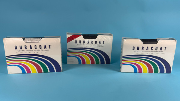 LOT OF 3 DURACOAT FGB308R4S|FGB308R4 THERMAL TRANSFER RIBBON: burgundy (New) LOT OF 3 DURACOAT FGB308R4S|FGB308R4 THERMAL TRANSFER RIBBON: burgundy (New)
