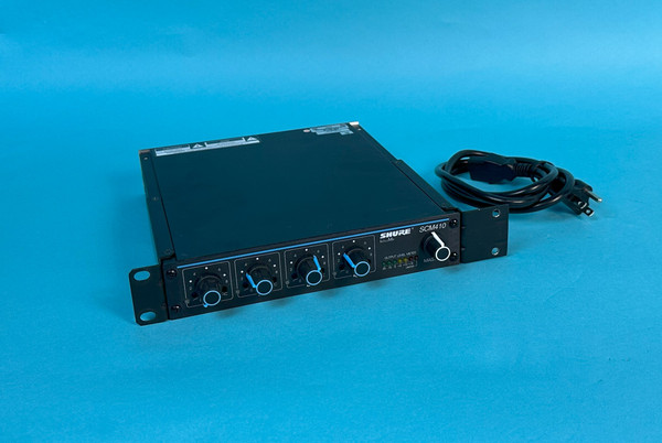 SHURE SCM410 AUDIO MIXER: 4 microphone inputs (Used)
