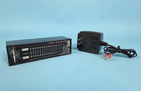 RDL RU-SM16 DUAL AUDIO METER: 24 vdc, with power supply (Used)