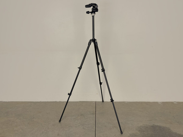 MANFROTTO 190XDB TRIPOD & 804RC2 HEAD: adjustable, metal, black (Used)