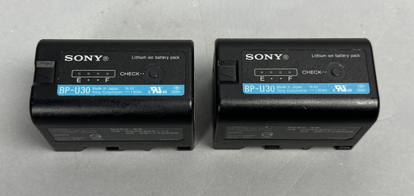 LOT OF 2 SONY UOM-30 BATTERY: 14.4v, 28 wh, 1850mah (Used)
