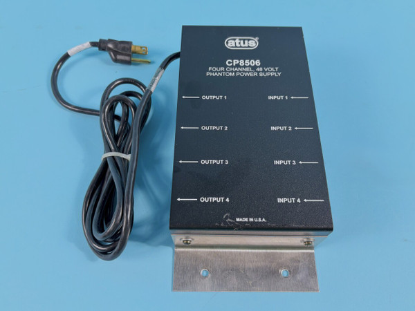 ATUS CP8506 PHANTOM POWER SUPPLY: 120 vac, 48v, 4 channels, xlr (Used)