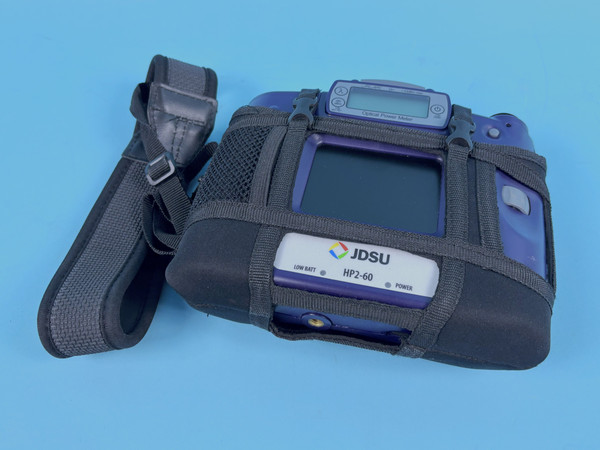 JDSU HP2-60-P4 OPTICAL POWER METER: 12v, 1200ma, plastic, purple, for parts (Used)