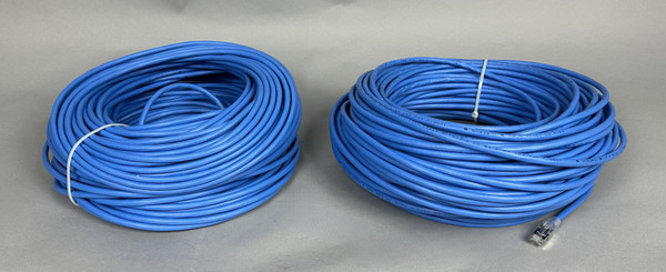 LOT OF 2 ORTRONICS Q SERIES NETWORK CABLE: cat6a, 10g, plenum, blue, 200’ (New)