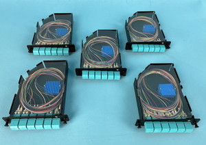LOT OF 5 AFL FM001367 POLI-MOD PATCH & SPLICE MODULE: lc, 12 fiber (Used)