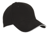 6 Panel Sandwich Peak Cap - Black/White