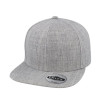 UFlex 6 Panel Flat Peak Snapback Cap - Grey Melange
