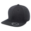 UFlex 6 Panel Flat Peak Fitted Cap - Charcoal Melange