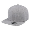 UFlex 6 Panel Flat Peak Fitted Cap - Grey Melange