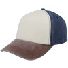 5 Panel Vintage Washed Cap - Navy/Stone/Chocolate, Mr Cap