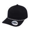 UFlex 5 Panel Snapback Cap with Rope Detail - Black/Grey Camo, Mr Cap