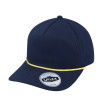 UFlex 5 Panel Snapback Cap with Rope Detail - Navy/Yellow, Mr Cap