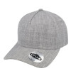 UFlex 5 Panel Curved Peak Snapback Cap - Grey Melange, Mr Cap