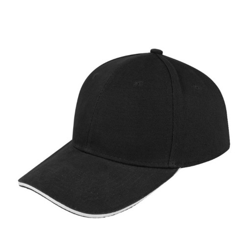Sandwich Brushed Cotton Cap - Black/White Sandwich Brushed Cotton Cap - Black/White