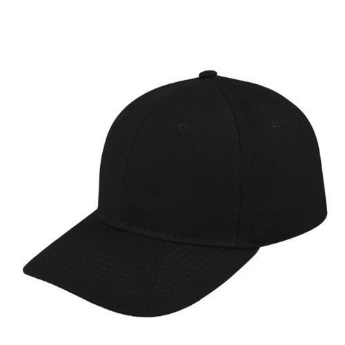 6 Panel Brushed Cotton Cap - Black