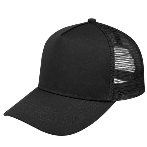 Jersey Trucker Cap - Black/Black