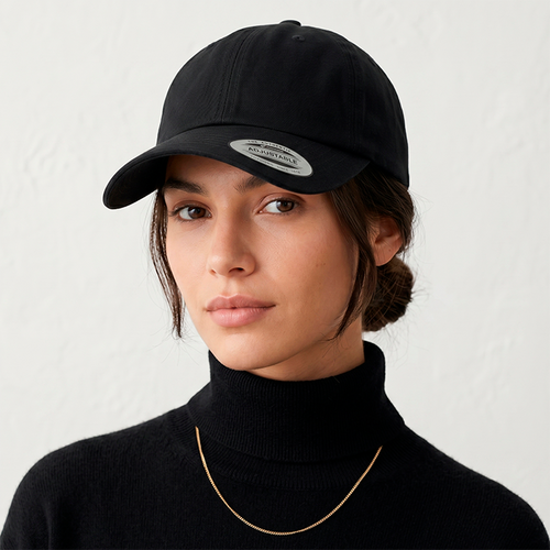 Flexfit Retro Unstructured Adjustable Fit Cap - Black, Mr Cap Online Cape Town