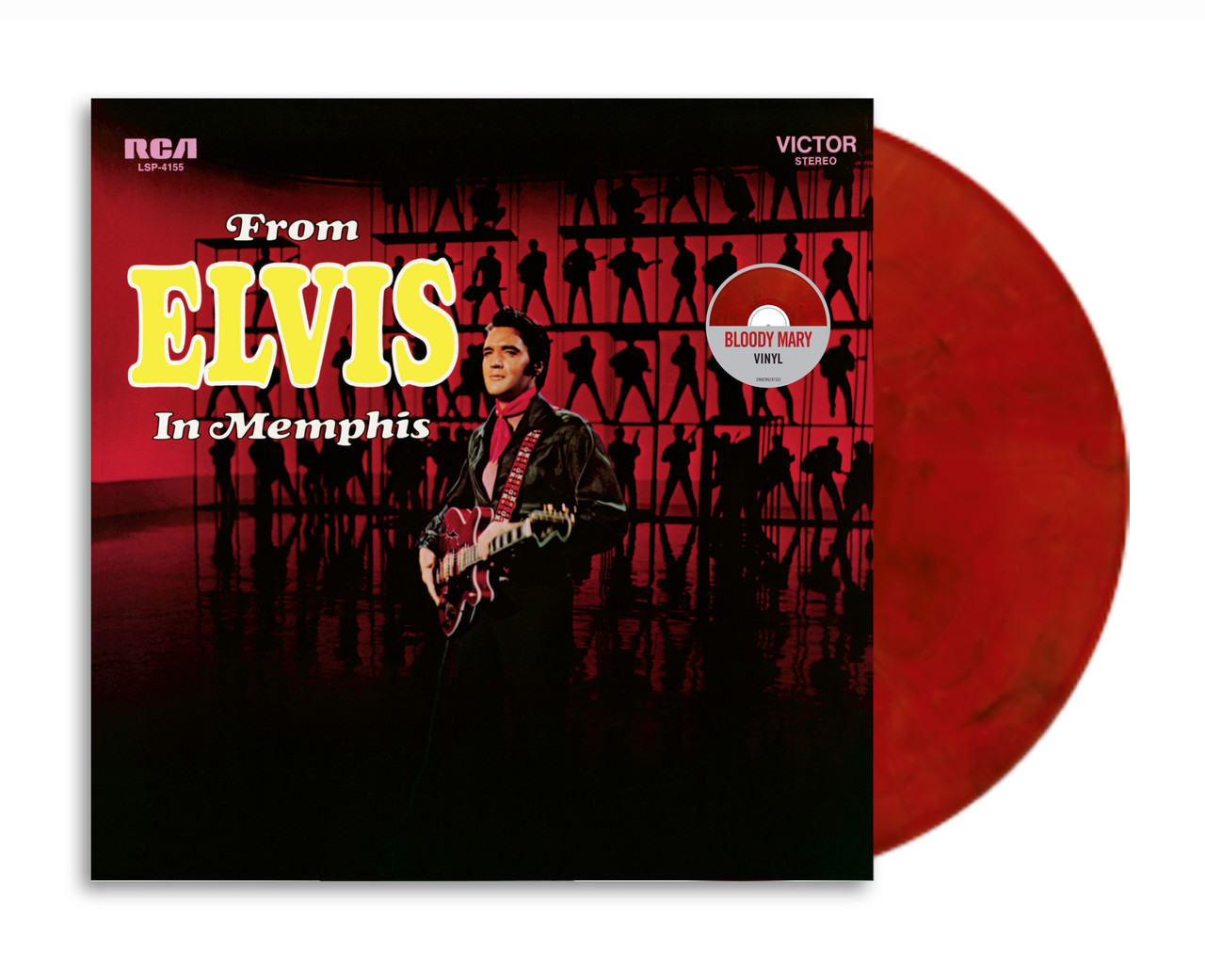 Red Black White Marble Vinyl
