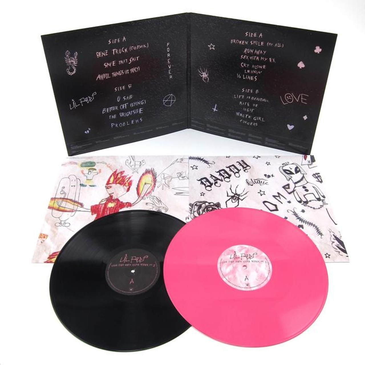 Lil Peep - Come over when you're sober (Pt 1 & Pt 2 Pink and Black Vinyl)