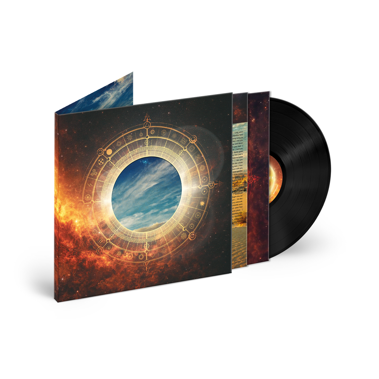 Black Vinyl in Gatefold Jacket with Printed Inner Sleeve and 12x24 Four-Panel Poster