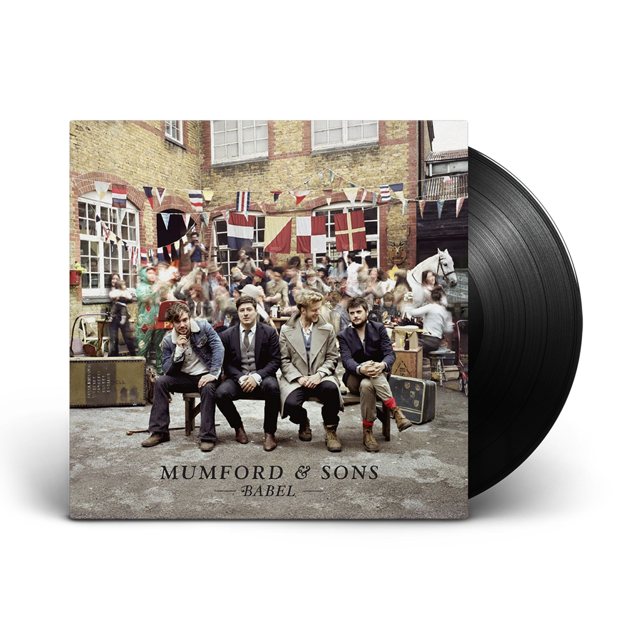 Mumford & Sons, Babel album cover with black vinyl