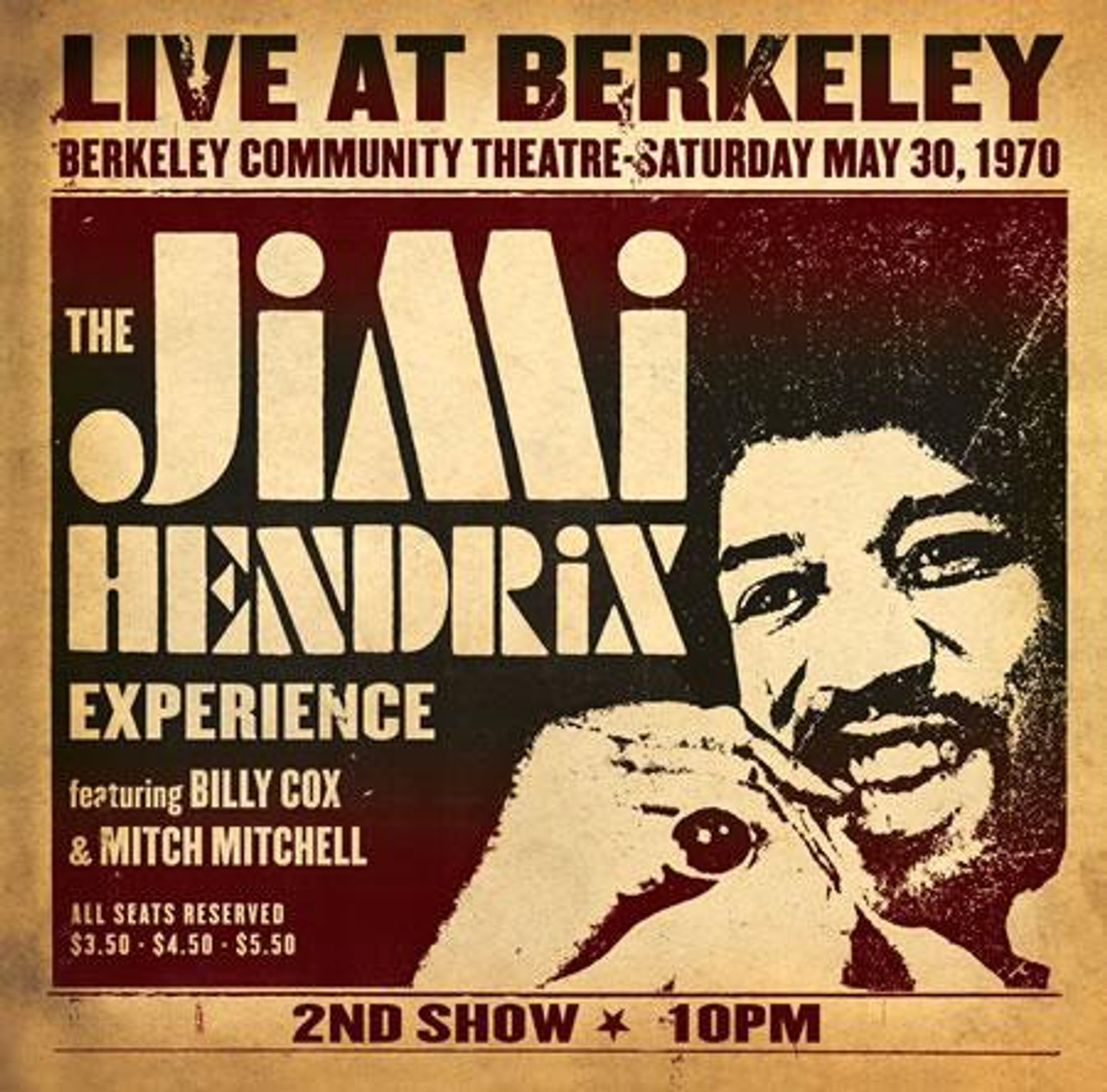 Jimi hendrix - Live at the Berkeley album cover