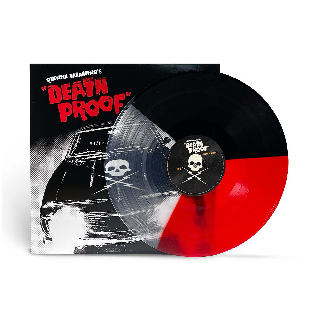 Tri-colour red, clear and black vinyl